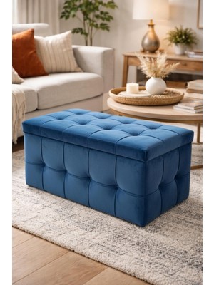 Kardelen Mavi Sandıklı Puf