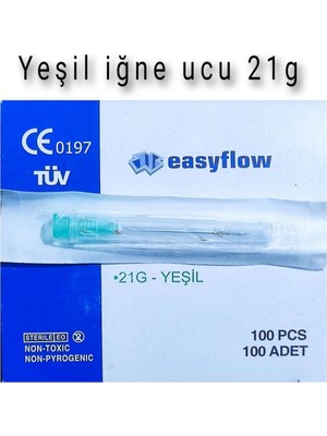 Montreal Easyflow Yeşil Iğne Ucu  21GX38MM ( 6 Adet )