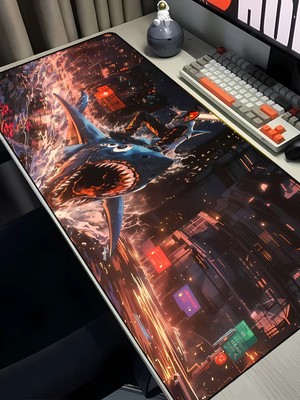 Charmbi Chainsaw Man Mouse Pad – 40X90 Büyük Gaming Mousepad, Kaymaz Taban Oyuncu