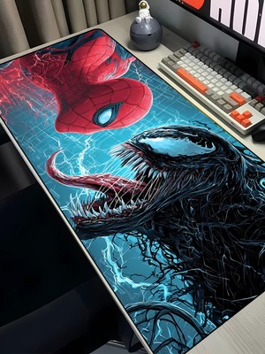 Charmbi Örümcek Adam Vs Venom Mouse Pad – 40X90 Gaming Mousepad, Kaymaz Taban Büyük Oyuncu