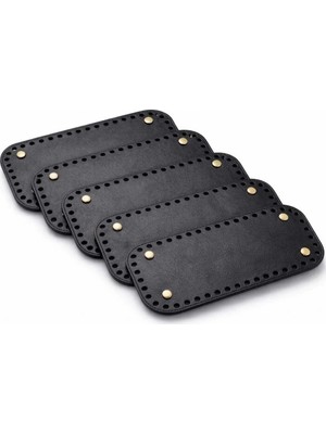 33X12 cm 5 Adet Çanta Tabanı Set - Delikli Makrome Çanta Alt Taban Hobi Çanta Yapım Malzemesi