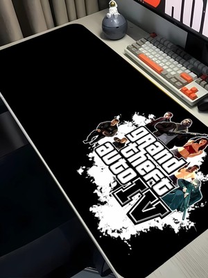 Charmbi Gta Iv Temalı  40X90 Mouse Pad Gaming Mousepad, Kaymaz Taban Büyük Oyuncu Pad