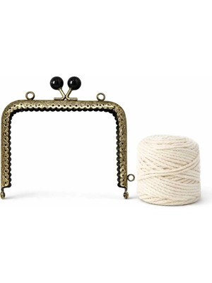 10,5 cm Metal Çanta Bursu - El Örgüsü Çanta ve Cüzdan Yapımı Için Kilitli Çanta Ağız Aparatı