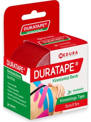 Montreal Duratape Kinesiyoloji Bandı Kırmızı 5 cm x 5 M ( 6 Adet )