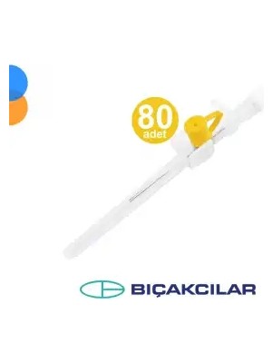 Montreal Bıçakcılar Branül (Intraket) Sarı (24G) 80'li Kutu ( 1 Adet )
