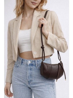 Kadın Modern Parça Detaylı Mini Çapraz Çanta