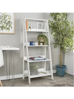 Vivense Dfn Wood Merdiven Kitaplık, 4 Katlı, Beyaz