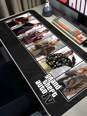 Charmbi Gta Iv Temalı  40X90 Procontrol Mouse Pad Gaming Mousepad Kaymaz Taban Büyük Oyuncu Ultra Pürüzsüz