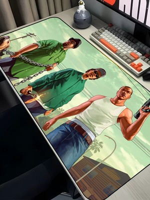 Charmbi Gta San Andreas Temalı Mouse Pad – 40X90 Büyük Gaming Mousepad, Kaymaz Taban Oyuncu