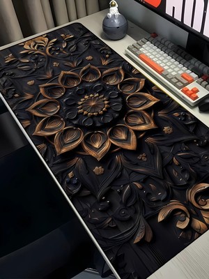 Charmbi Kuro No Lotus Mouse Pad – 40X90 Büyük Gaming Mousepad, Kaymaz Taban Oyuncu