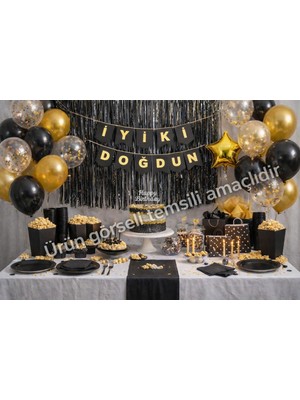 Kutlama Atölyesi Doğum Günü Seti (Tabak,çatal,bardak,banner,mısır Kutusu,balon,arka Fon)