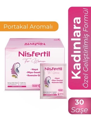 Arnis Pharma Nisfertil Hayıt Tohumu Miyo İnositol Koenzim Q10 Folik Asit İçeren Gebelik Destek Takviye Edici Gıda | Kadınlara Özel Vitamin Mineral ve Bitkisel İçerikli Günlük Beslenme Desteği 1 Kutu