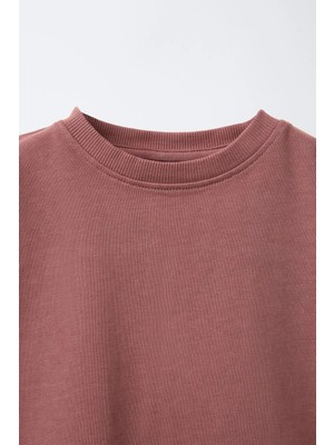 Magu Unisex Çocuk Pamuklu Nakış Detaylı Tişört Eşofman Takım