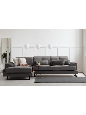 Vivense Frido Exclusive Köşe Koltuk, Antrasit, Sol Köşe