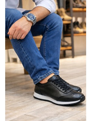 Zapatos JY2402 Berts Bağcıklı Hakiki Deri  Erkek Günlük Klasik Ayakkabı Dbt - Siyah