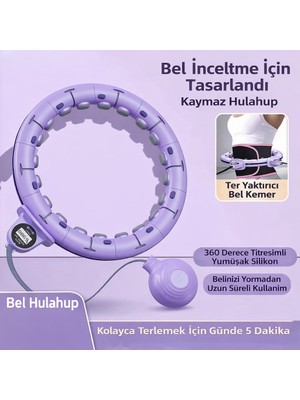 GreaTech Dijital Ekranlı Akıllı Egzersiz Çemberi Ayarlanabilir Masaj Etkili Bel Inceltme Çemberi