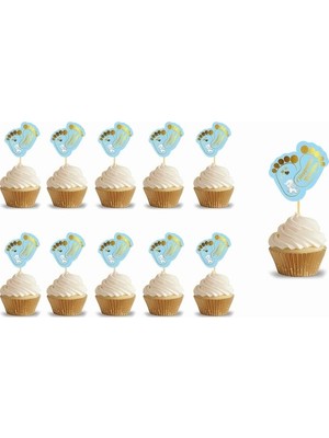 Deha Parti Kürdan Hoşgeldin Bebeğim Mavi 10 Parça Baby Shower