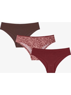 Penti Renkli Peach Leo 3'lü Pamuklu Hipster Külot