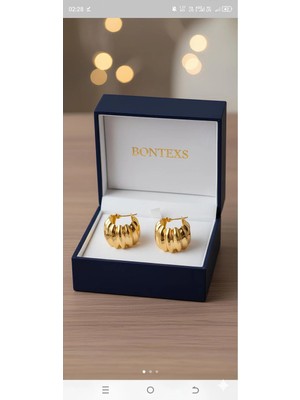 Bontexs Kadın Premium Üç Boyutlu Kabartma Küpe