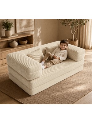 Zelis Mobilya 140X70 cm Modüler Çocuk Koltuğu - Fonksiyonel Oyun Minderi ve Kanepe Tamamen Sünger