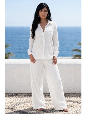 Kadın Trend Gömlek Pantalon Takım