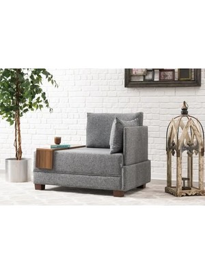 Vivense Fly Tekli Koltuk, Gri, Sağ Kollu