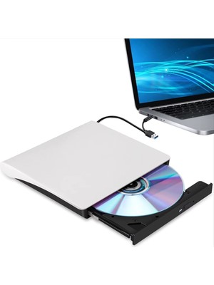 GreaTech Taşınabilir Harici USB 3.0 Tyce-C Cd/dvd Optik Yazıcı Okuyucu Ultra Ince Windows Mac Dizüstü