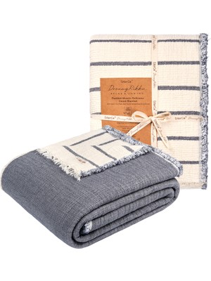 Rikka Home 6 Kat Dolgulu Muslin Yorgan 230X250 cm – %100 Pamuk Battal Boy, Nefes Alabilen 4 Mevsim Yorgan & Battaniye