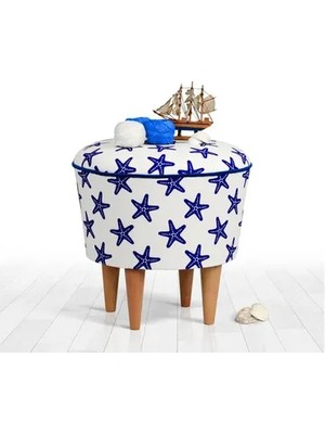 Vivense Cunda Deniz Yıldızı Puf, Beyaz