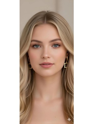 Bontexs Kadın Kare Geometri Küpe