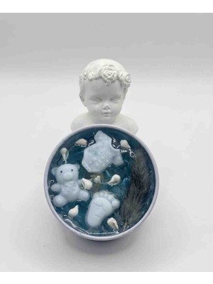 Floryn Bebek Figürlü Jel Mum – El Yapımı Doğum & Baby Shower Hediyeliği