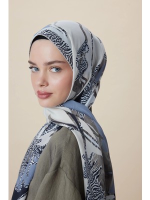 Maisa Ayçıl Krep Ipek Şal 70*190 cm - Gri