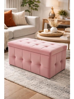 Kardelen Pembe Sandıklı Puf
