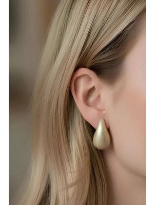 Bontexs Damla Çelik Küpe Renk Açık Sarı