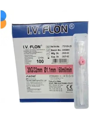 Montreal Iv Flon Branül (Intraket) Pembe 20G - 100'LÜ Kutu ( 1 Adet )