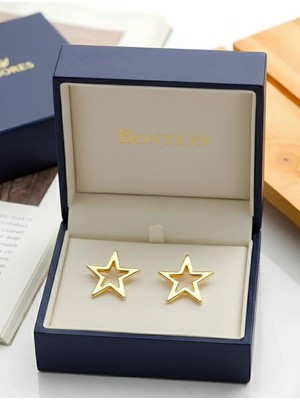 Bontexs Kadın Gold Renk Yıldız Çelik Küpe
