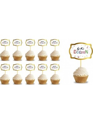 Deha Parti Kürdan Iyiki Doğdun Renkli 10 Parça Doğum Günü Süsleme Parti Malzemesi Süsleme