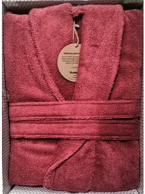 Özdilek Pamuk Colourist Şal Yaka Bornoz Xl Beden Koyu Mercan