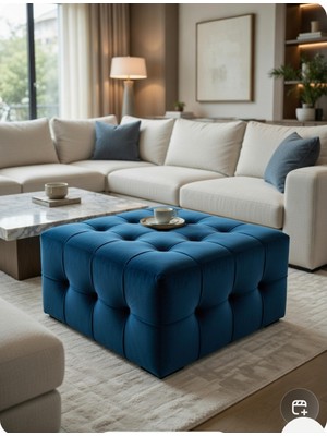 Kardelen Mavi 60X60 Cmlık Puf