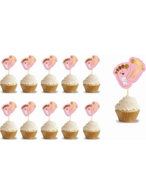 Deha Parti Kürdan Hoşgeldin Bebeğim Pembe 10 Parça Baby Shower