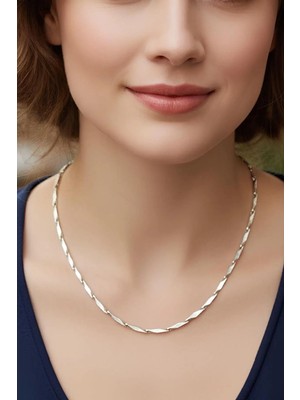 Bontexs unisex Paslanmaz Çelik Gümüş Kolye