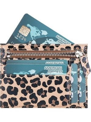 Zip Deri Fermuarlı Kartlık Zpch Leo-Ne Leopar