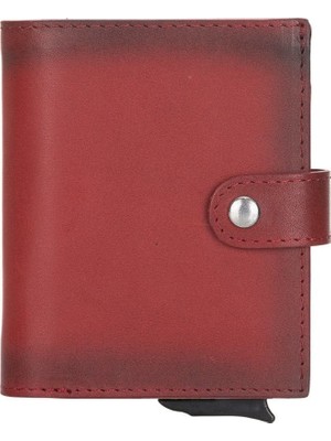 Palermo Deri Cüzdan Kartlık Mekanizmalı V4EF Kırmızı