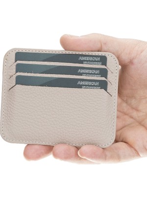 Pedro Slim Deri Kartlık Erc3 Bej