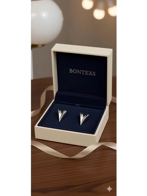 Bontexs Kadın Kalp Küpe Gümüş Renk