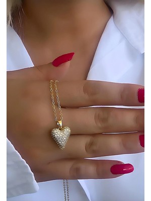 Bontexs Sevgililer Gününe Özel Kalpli Kolye 316L Paslanmaz Çelik