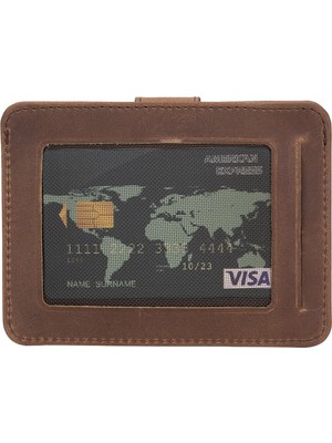 Çok Bölmeli Slim Deri Kartlık BLW019 G2 Antik Kahve