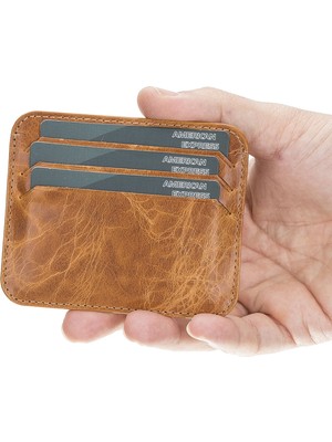 Pedro Slim Deri Kartlık V18 Taba