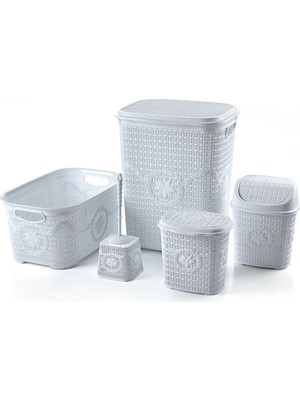 Kocadal Çeyiz Seti Rattan 5 Parça Örgülü Çeyiz Seti