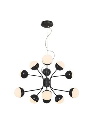 Vivense Özcan Aydınlatma 5674-12A On Ikili Kartopu Avize Siyah